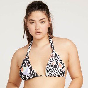 Volcom Are Zoo Ready Animal Print Triangle Top